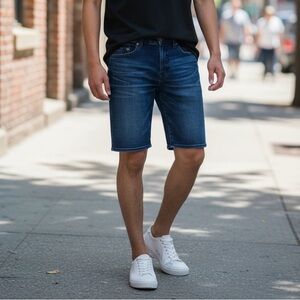 True Religion Ricky Relaxed Fit Denim Shorts | Men’s Size 36 | Medium Wash |